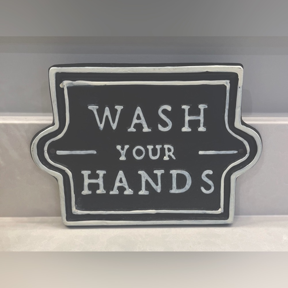 Hearth & Hand Wash Your Hands wall decor. Item does not include screws.